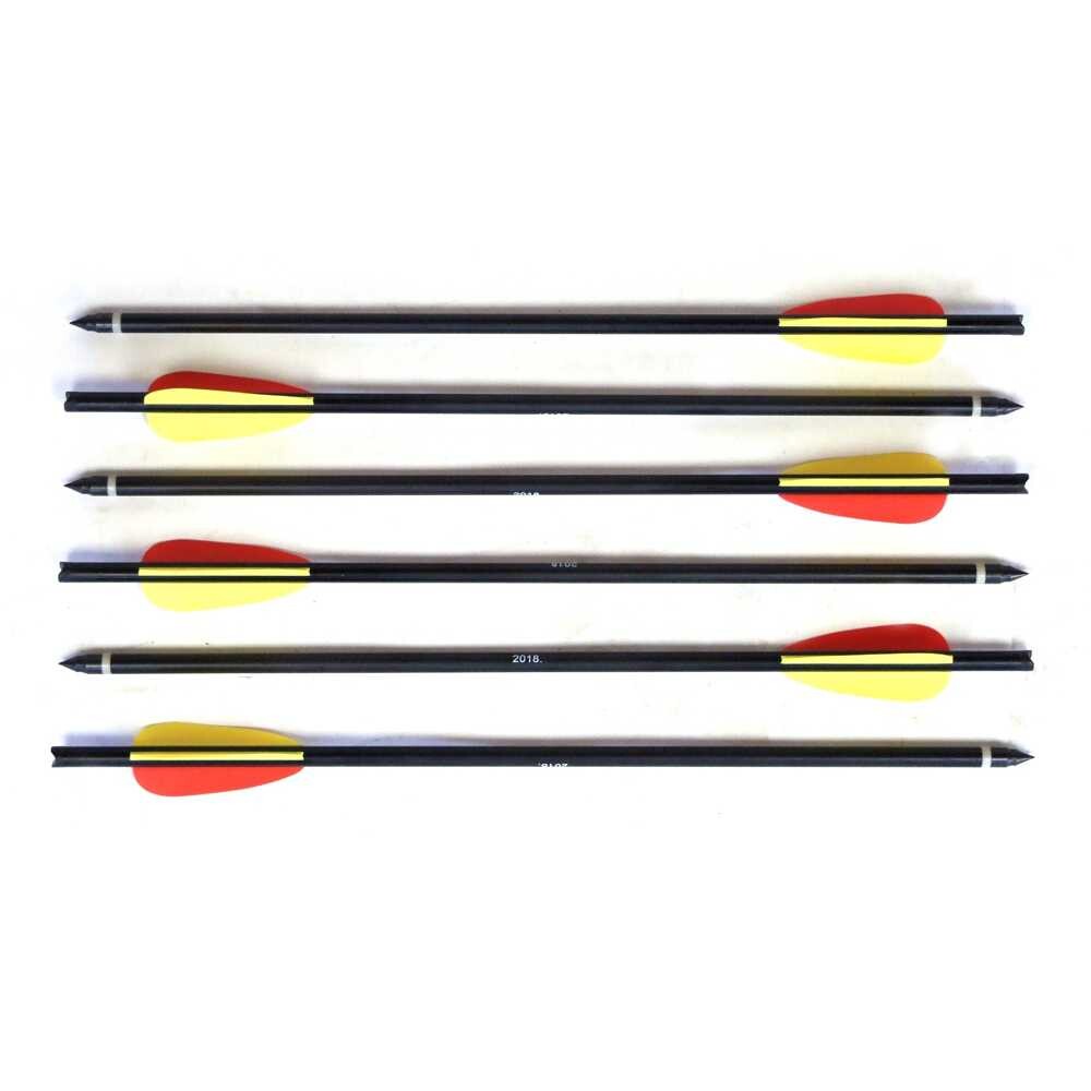 Man Kung 14 inch aluminium crossbow bolts black 6-pack (Ø8mm)