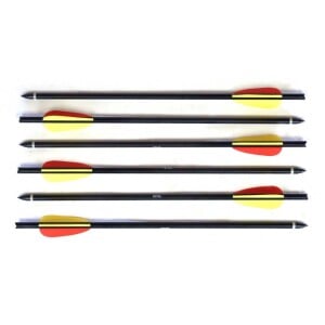 Man Kung 14 inch aluminium crossbow bolts black 6-pack (Ø8mm)