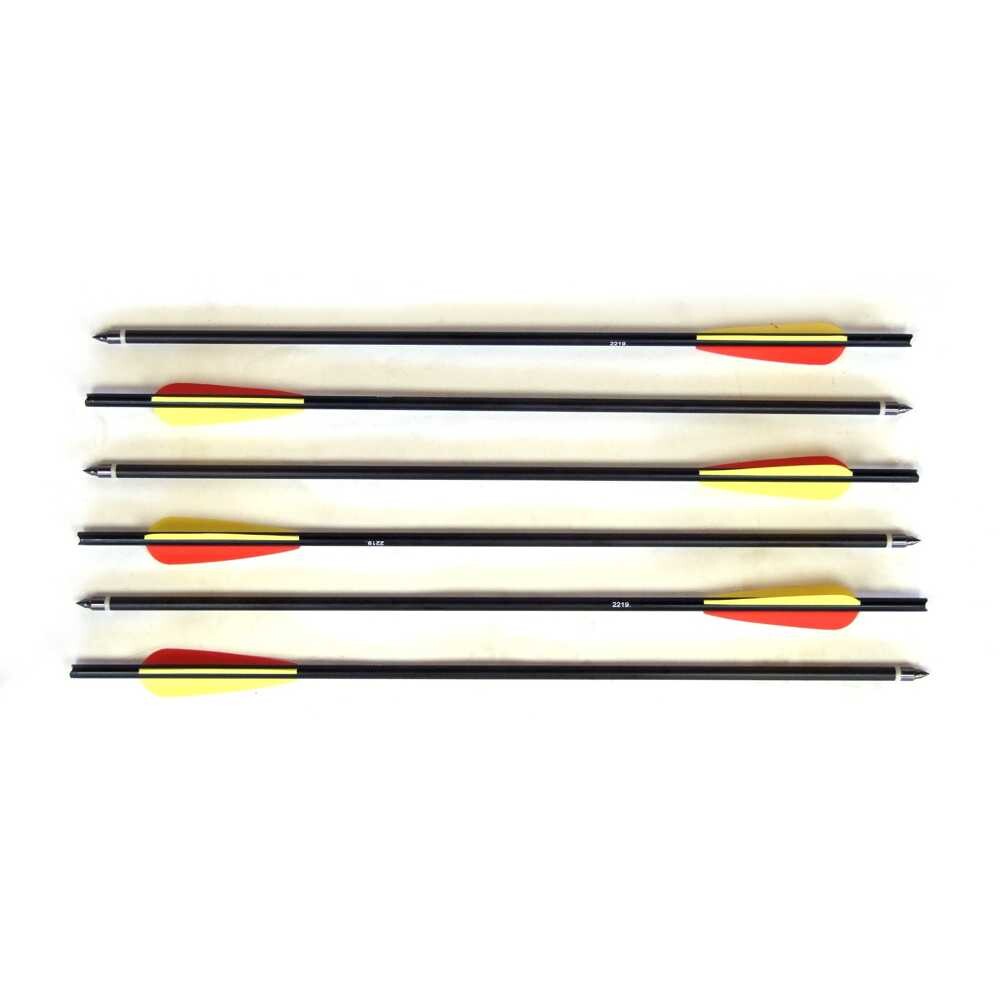 Man Kung 20 inch aluminium crossbow bolts black 6-pack (Ø9mm)