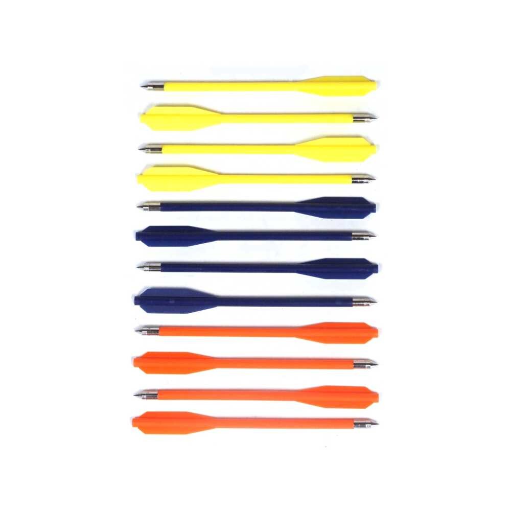 Man Kung 6,5 inch coloured plastic crossbow bolts 12-pack (Ø6mm)