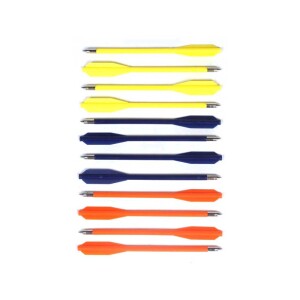 Man Kung 6,5 inch coloured plastic crossbow bolts 12-pack (Ø6mm)