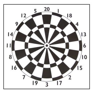 Paper target face Darts