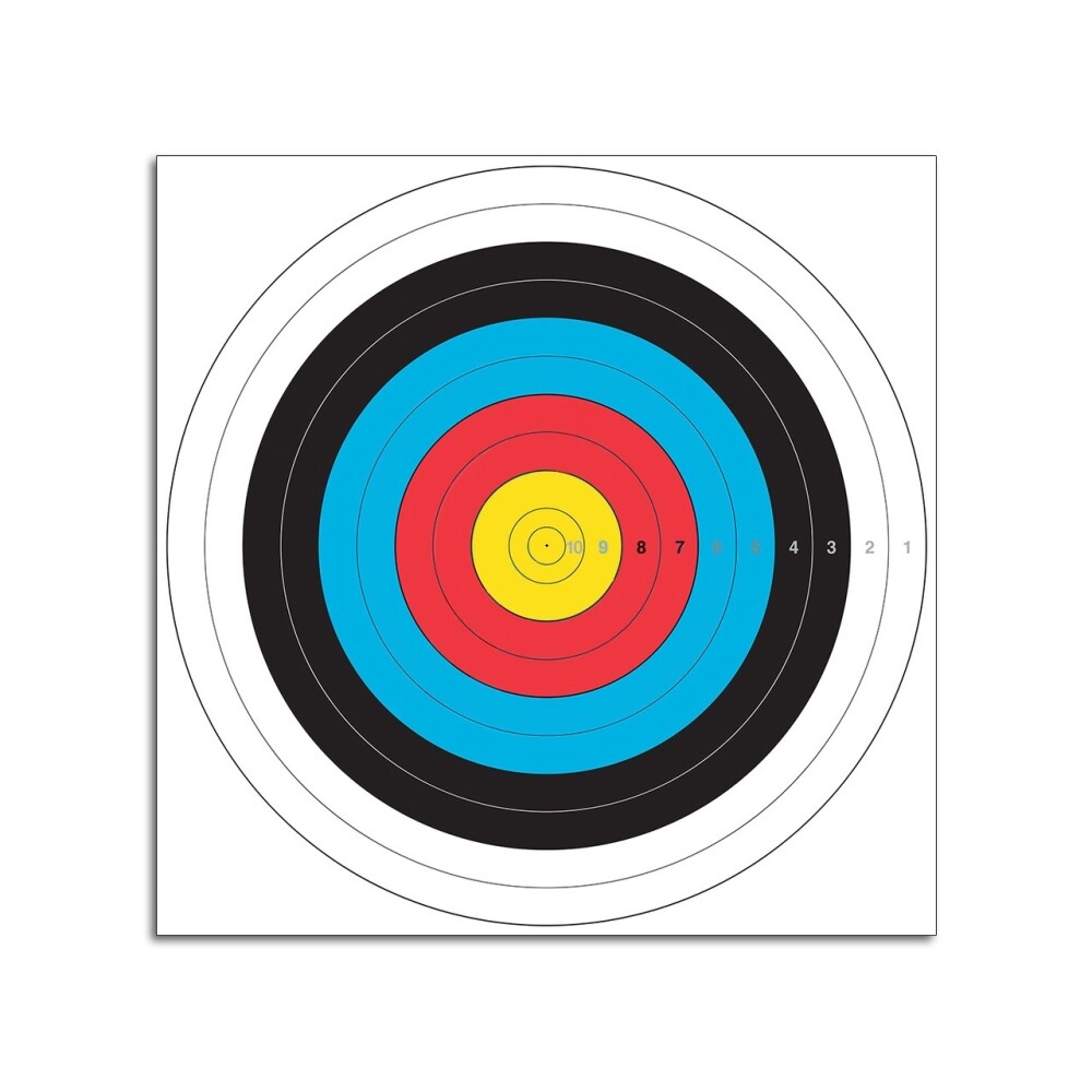Paper target face FITA 80 cm with numbers