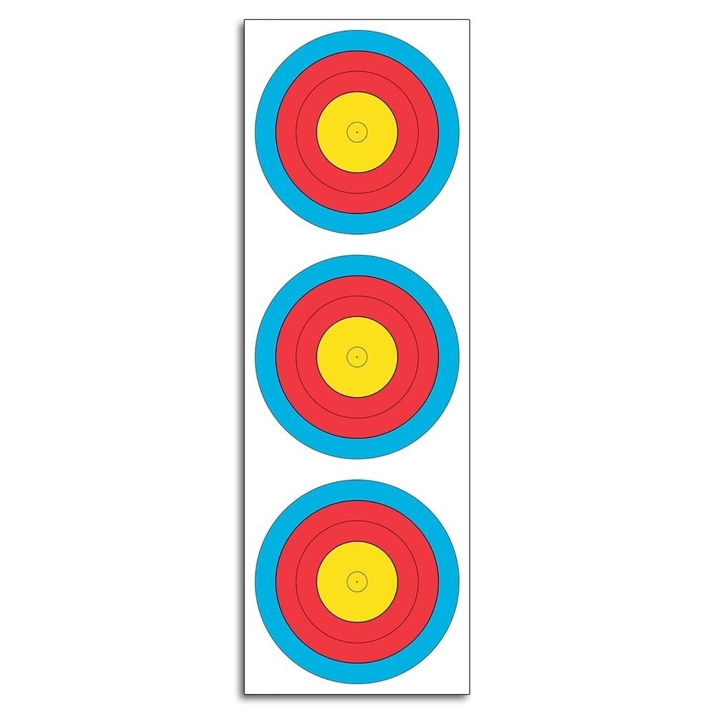 Paper target face FITA 3x20 cm Vertical