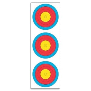Paper target face FITA 3x20 cm Vertical