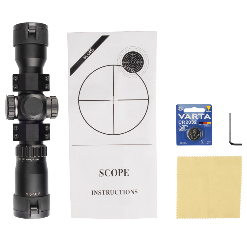 Mirito 1.5-5x32 crossbow scope with speed dial